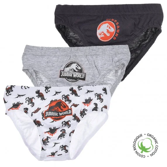 Jurassic World - Set di 3 slip per ragazzi in cotone (Slip) French Market chez FrenchMarket