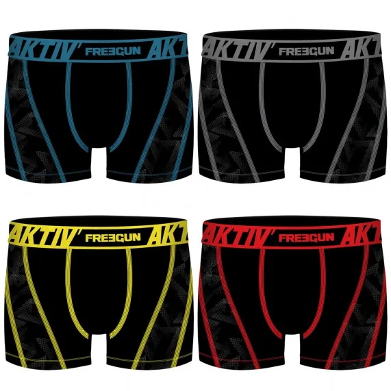 Set di 4 boxer AKTIV Sport per uomo OTT (Boxer da uomo) Freegun chez FrenchMarket