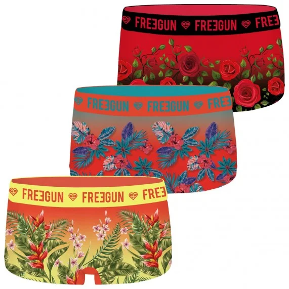 Set of 3 Women's Fancy Shorties (Boxers) Freegun on FrenchMarket