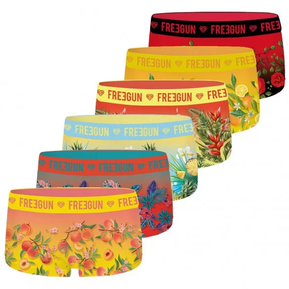 Juego de 6 calzoncillos para niñas (Boxers/Shorty) Freegun chez FrenchMarket