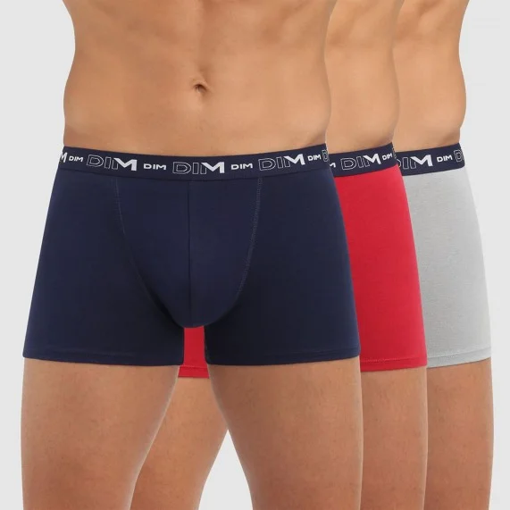 Set di 3 Boxer da uomo in cotone stretch (Boxer da uomo) Dim chez FrenchMarket