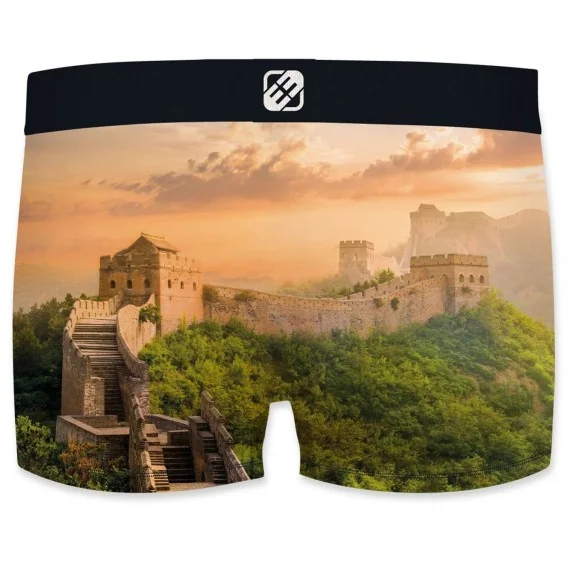 Boxer Homme Microfibre Recyclé "Paysage 2" (Boxers) Freegun chez FrenchMarket