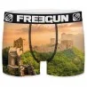 Boxer Homme Microfibre Recyclé "Paysage 2" (Boxers) Freegun chez FrenchMarket