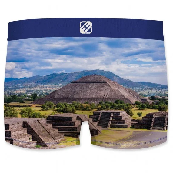 Boxer de microfibra reciclada para hombre "Landscape 2 (Boxers) Freegun chez FrenchMarket