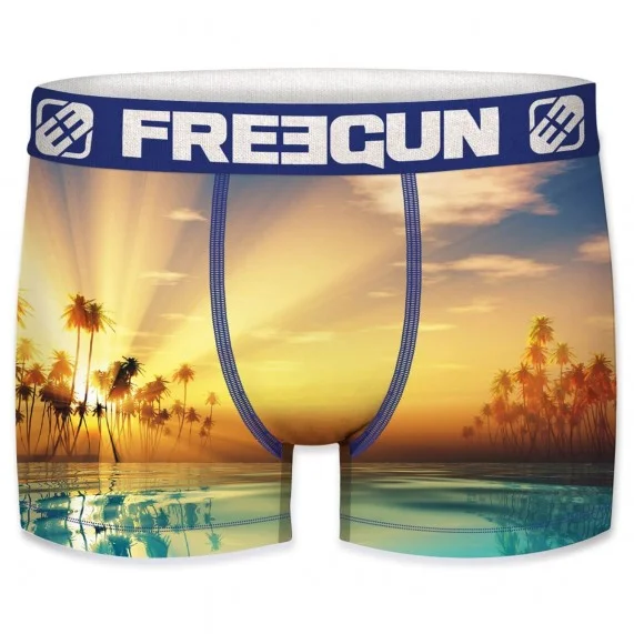 Boxershorts für Männer aus recycelter Mikrofaser "Paysage 2 (Boxershorts) Freegun auf FrenchMarket