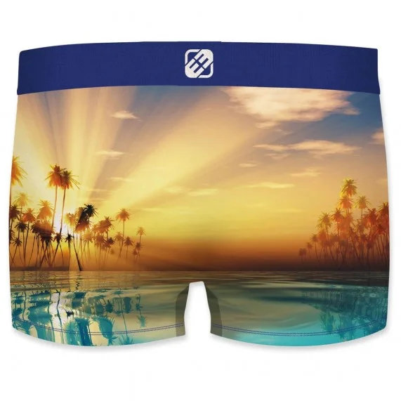 Boxer Homme Microfibre Recyclé "Paysage 2" (Boxers) Freegun chez FrenchMarket