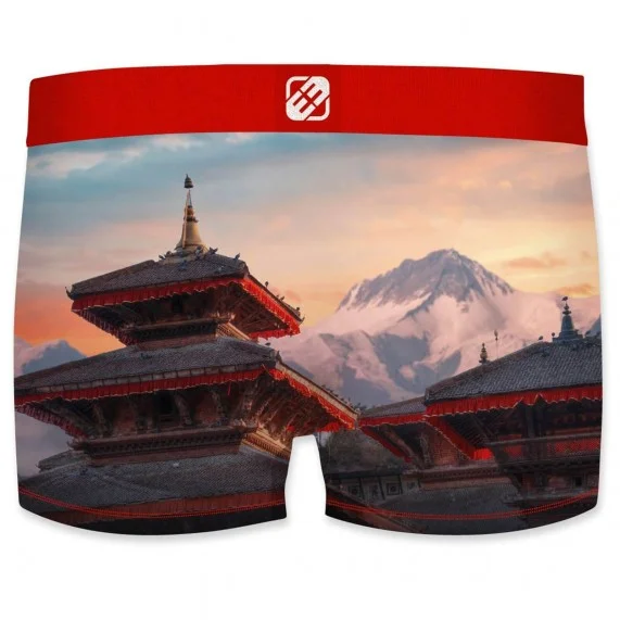 Boxer de microfibra reciclada para hombre "Landscape 2 (Boxers) Freegun chez FrenchMarket