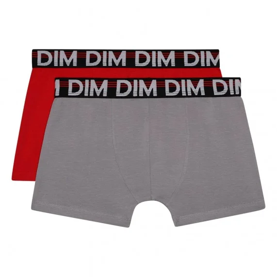 Lot de 2 Boxers Garçon Coton Stretch EcoDim Classic (Boxers) Dim chez FrenchMarket