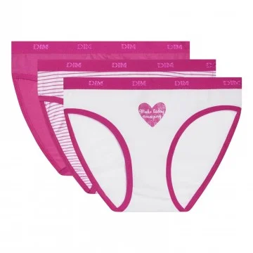 Set van 3 meisjes 'Fancy Cotton Stretch Panties "The Pockets (Slipje) Dim chez FrenchMarket