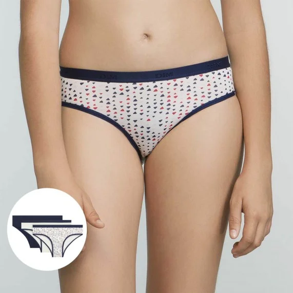 Set van 3 meisjes 'Fancy Cotton Stretch Panties "The Pockets (Slipje) Dim chez FrenchMarket