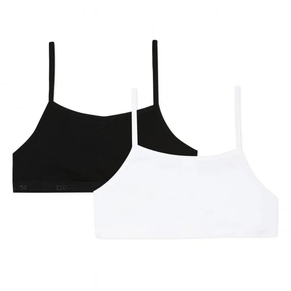 Set di 2 reggiseni di base in cotone elasticizzato per ragazze (Reggiseni) Dim chez FrenchMarket