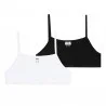 Lot de 2 Brassières Fille Basic Coton Stretch (Brassières et Soutiens-gorge) Dim chez FrenchMarket