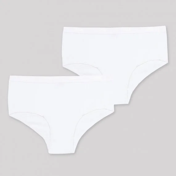 Juego de 2 calzoncillos de algodón orgánico para niña "Les Pockets (Boxers/Shorty) Dim chez FrenchMarket