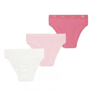 Set van 3 meisjes stretch katoenen slipjes "Les Pockets Ecodim (Slipje) Dim chez FrenchMarket