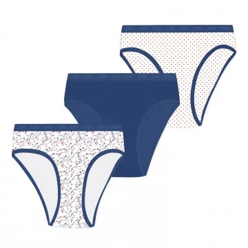 Set van 3 meisjes 'Fancy Cotton Stretch Panties "The Pockets (Slipje) Dim chez FrenchMarket