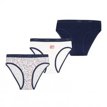 Set van 3 meisjes 'Fancy Cotton Stretch Panties "The Pockets (Slipje) Dim chez FrenchMarket