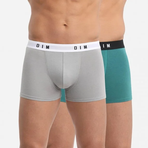 Set di 2 boxer da uomo in cotone stretch "Dim Originali" (Boxer) Dim chez FrenchMarket