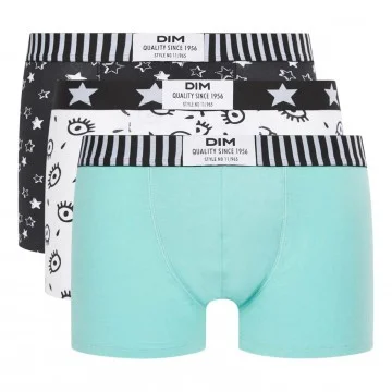 Set di 3 boxer da uomo in cotone stretch "Dim Vibrazioni" (Boxer da uomo) Dim chez FrenchMarket