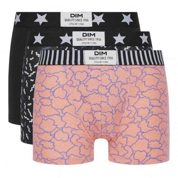 Set di 3 boxer da uomo in cotone stretch "Dim Vibrazioni" (Boxer da uomo) Dim chez FrenchMarket