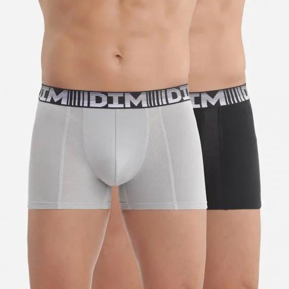 Set di 2 boxer da uomo in cotone 3D Flex Air (Boxer da uomo) Dim chez FrenchMarket