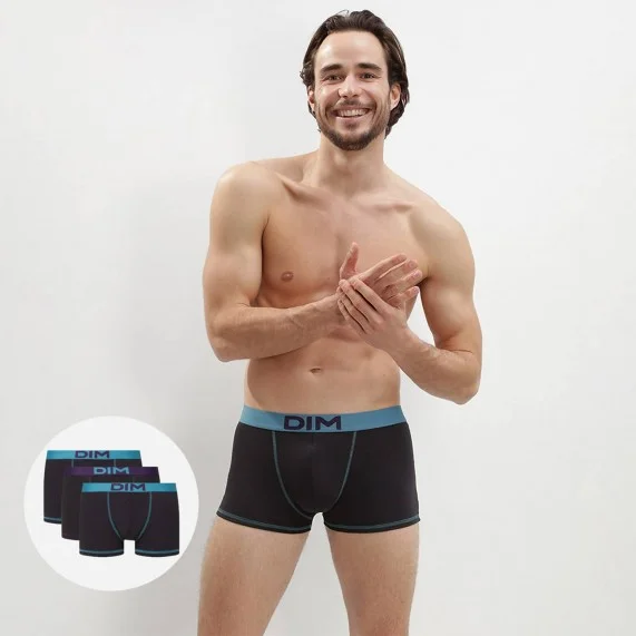 Set van 3 gemengde & gekleurde boxers voor mannen (Herenboxershorts) Dim chez FrenchMarket