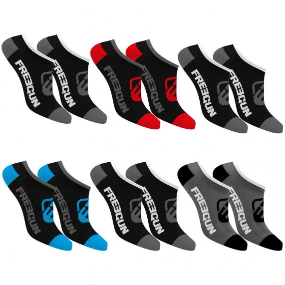 Pack of 6 Pairs of Short Socks (Sports socks) Freegun on FrenchMarket