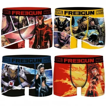 4er-Pack Herren-Boxershorts aus Mikrofaser X-Men MARVEL Comics (Boxershorts für Männer) Freegun auf FrenchMarket