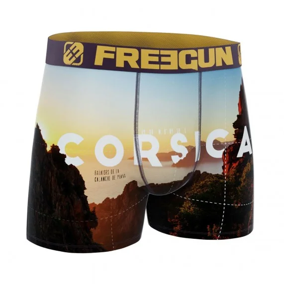 Set di 4 boxer da uomo in microfibra "La Corse (Boxer da uomo) Freegun chez FrenchMarket