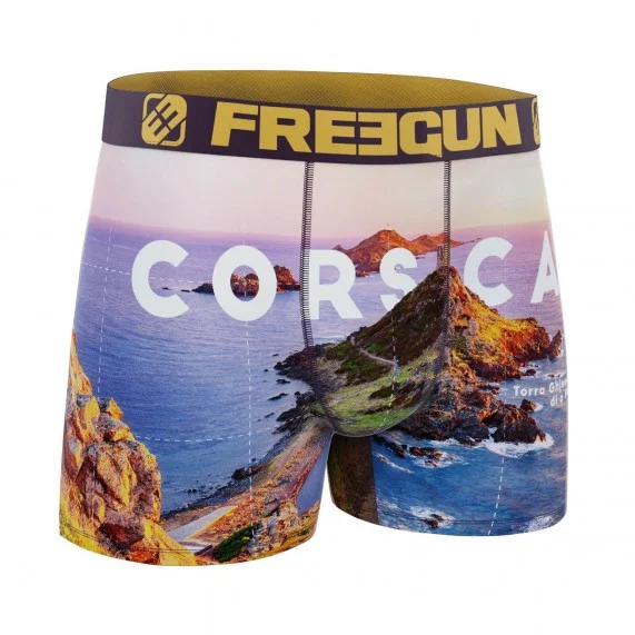 Set di 4 boxer da uomo in microfibra "La Corse (Boxer da uomo) Freegun chez FrenchMarket