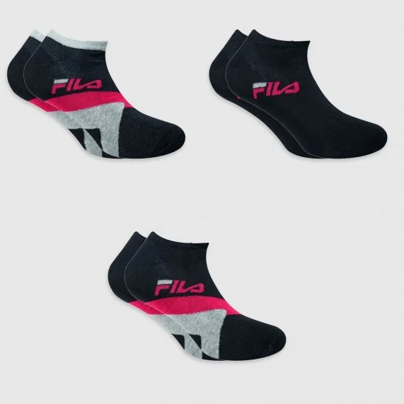 Lot de 3 Paires de Chaussettes Tiges Courtes (Chaussettes de sport) Fila chez FrenchMarket