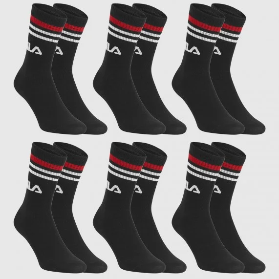 6 Paar Sportsocken Crew Stripe (Sport) Fila auf FrenchMarket