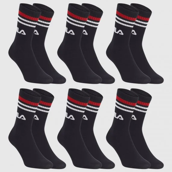 6 Paar Sportsocken Crew Stripe (Sport) Fila auf FrenchMarket