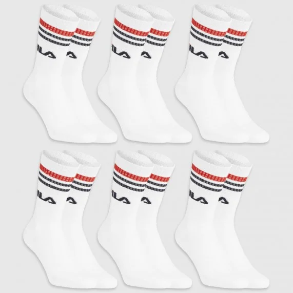 6 Paar Sportsocken Crew Stripe (Sport) Fila auf FrenchMarket