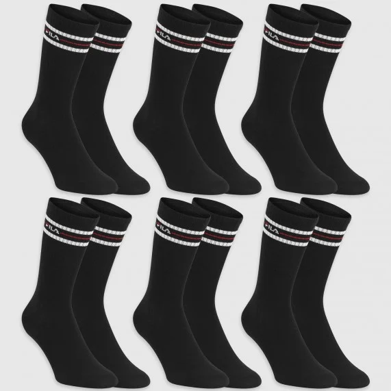 6 Paar Sportsocken Crew 3 Stripe (Sport) Fila auf FrenchMarket