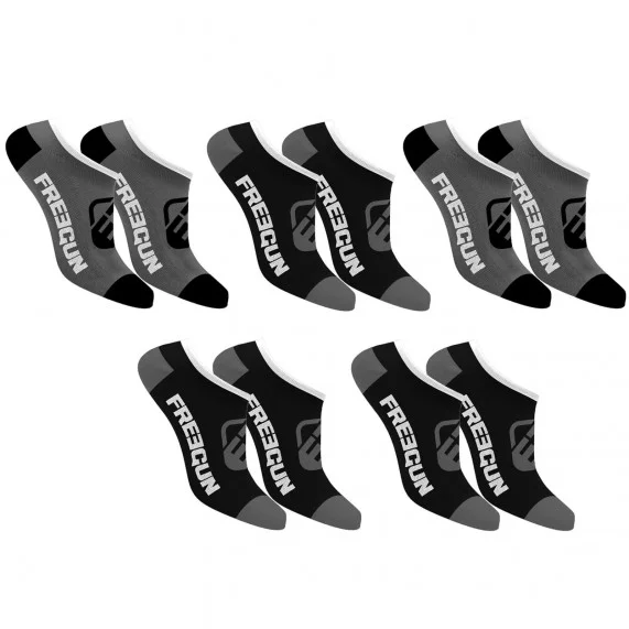 Lot de 5 Paires de Chaussettes Tiges Courtes (Chaussettes de sport) Freegun chez FrenchMarket