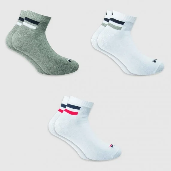 3 Paar Quarter Cotton Socks "Colors" (Socken aus Baumwolle) (Sport) Fila auf FrenchMarket