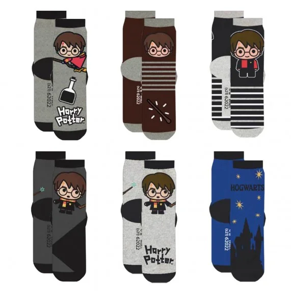 Lot de 6 Paires de Chaussettes Garçon Harry Potter (Fantaisies) French Market chez FrenchMarket