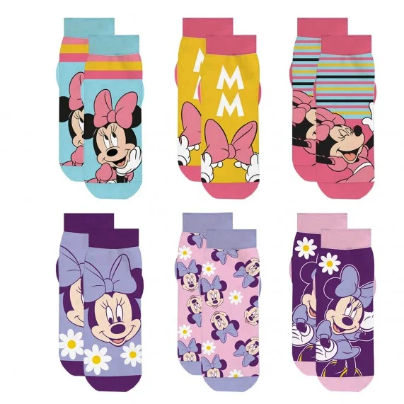 Set van 6 paar Minnie Mouse meisjessokken (Sokken) French Market chez FrenchMarket