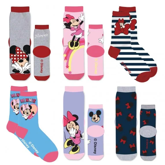 Pack de 6 pares de calcetines Minnie Mouse para niña (Calcetines) French Market chez FrenchMarket