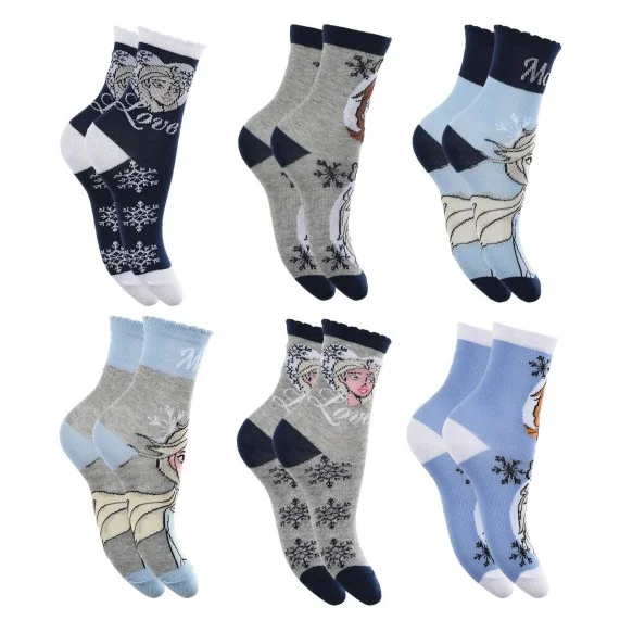 6 paar Frozen Girl Socks (Sokken) French Market chez FrenchMarket