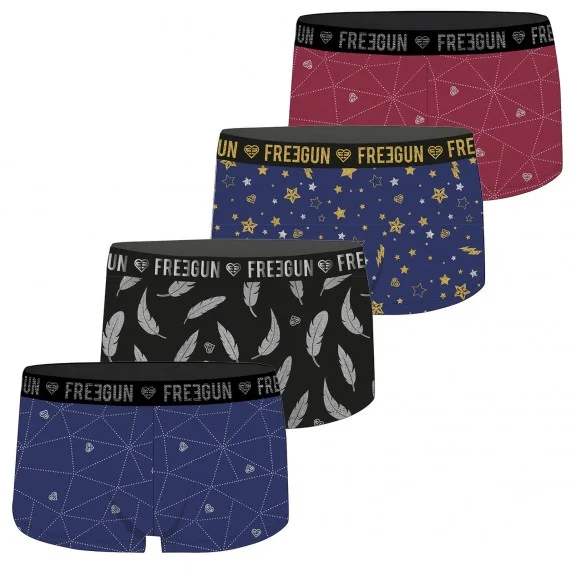 Set van 4 Fancy Girl Shorties (Boxers/Shorty) Freegun chez FrenchMarket