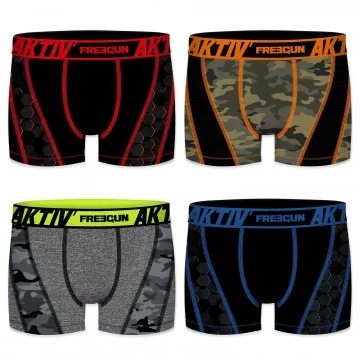 Set of 4 AKTIV Sport Boxers for Men "Lifestyle Edition (Boxers) Freegun on FrenchMarket