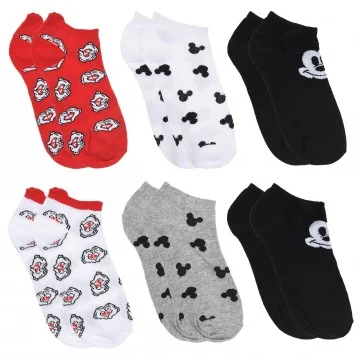 Pack of 6 Pairs of Women's Minnie Mouse Socks (Socks) French Market on FrenchMarket