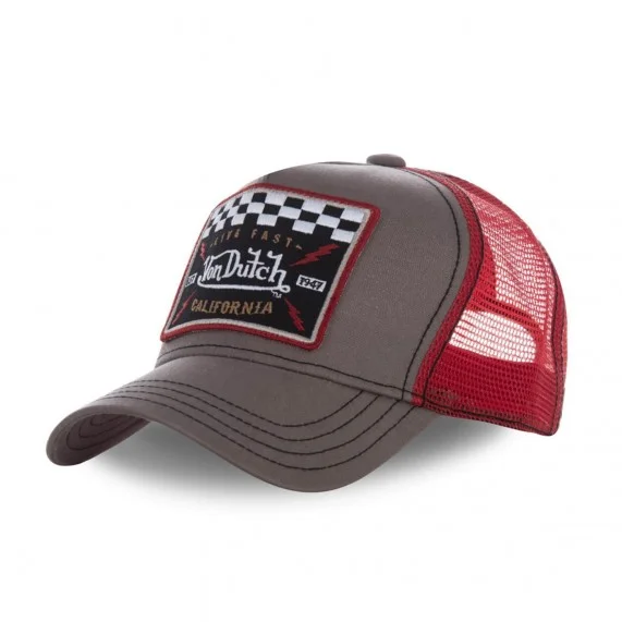 Von Dutch Casquette Square Style Trucker Rouge (Cap) Von Dutch auf FrenchMarket