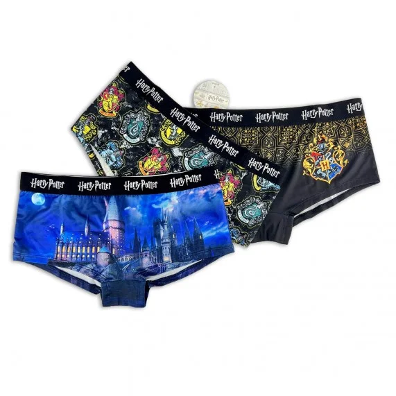 Juego de 3 calzoncillos de niña de Harry Potter (Boxers/Shorty) French Market chez FrenchMarket