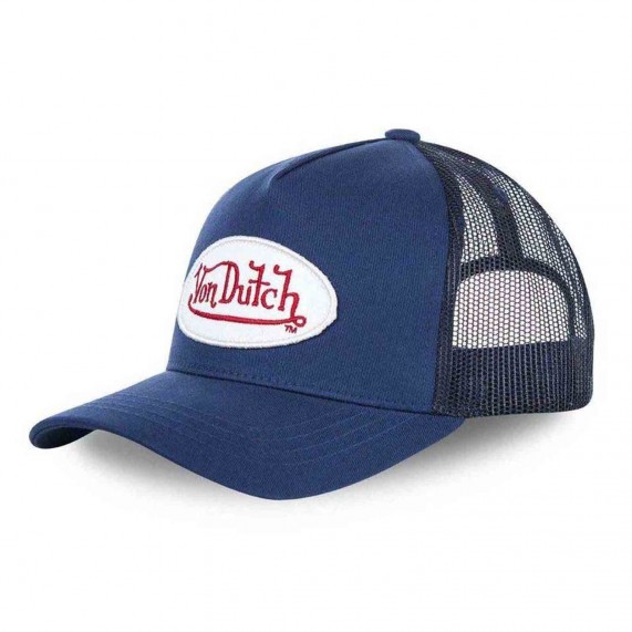 red and blue von dutch hat