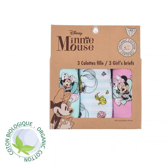 Disney Minnie - Set van 3 katoenen meisjes slips (Slipje) French Market chez FrenchMarket