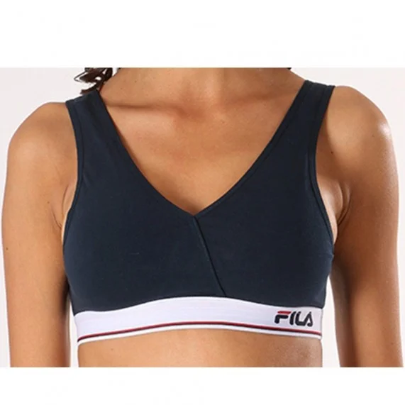 Brassière FILA Coton Femme Bleu Marine (Brassières) Fila chez FrenchMarket