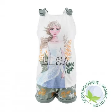 Top pigiama da bambina in cotone biologico Frozen (Ensemble de Pyjama) French Market chez FrenchMarket