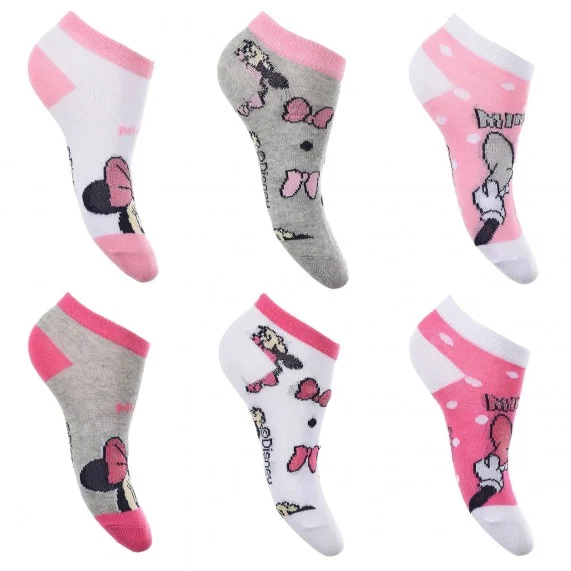 Lot de 6 Paires de Socquettes Fille Minnie Mouse (Chaussettes) French Market chez FrenchMarket